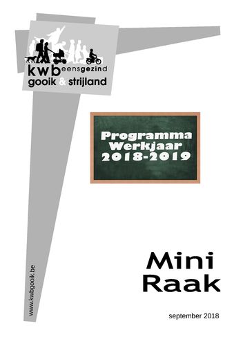 Kaft van Mini Raak 201809